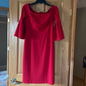 Red evening dress